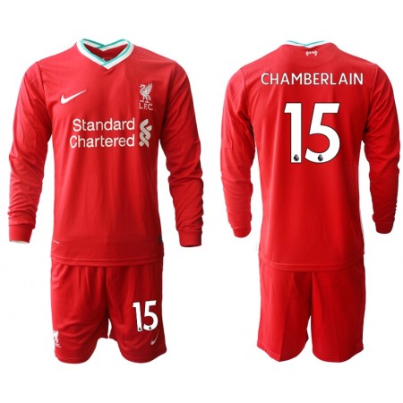 Billiga Fotbollströjor Liverpool Alex Oxlade-Chamberlain 15 Barn Hemma tröja 2020/21 Långärmad